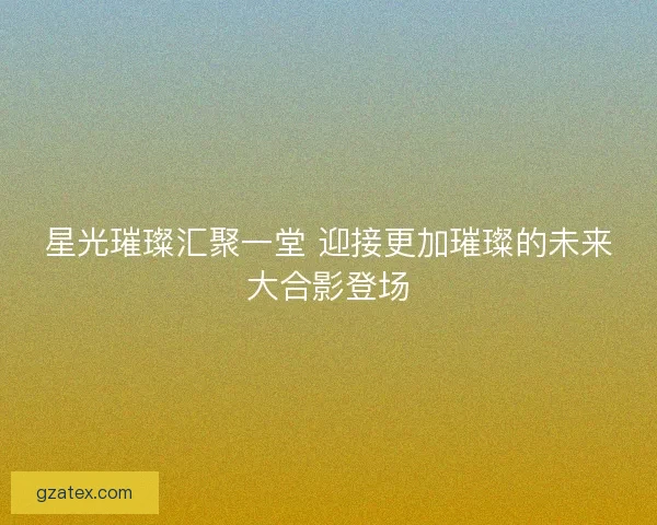 星光璀璨汇聚一堂 迎接更加璀璨的未来大合影登场