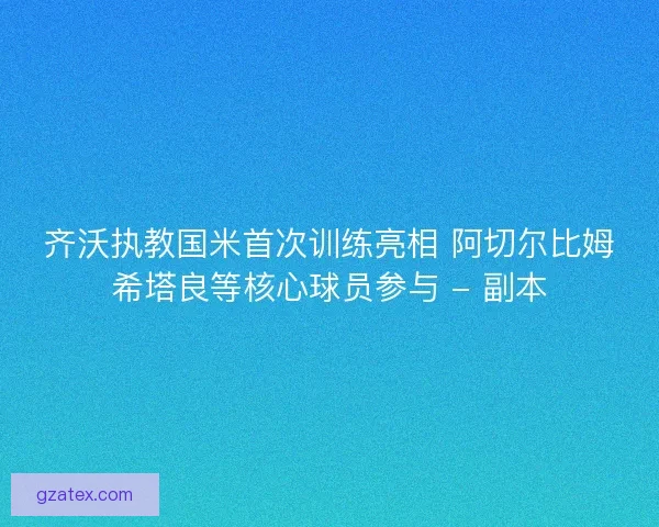 齐沃执教国米首次训练亮相 阿切尔比姆希塔良等核心球员参与 - 副本