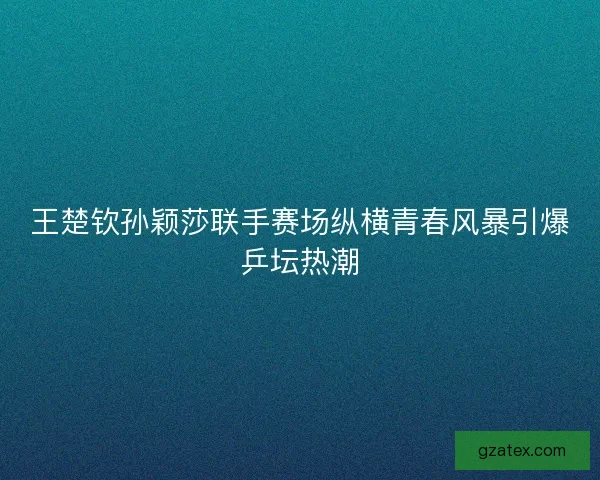 王楚钦孙颖莎联手赛场纵横青春风暴引爆乒坛热潮